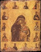Our Lady of Tenderness with Child and Saints in the Frame